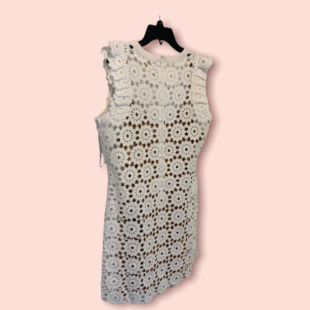 Michael Kors Medallion Lace Mini Dress in White. Size Large. $395 - Picture 6 of 6